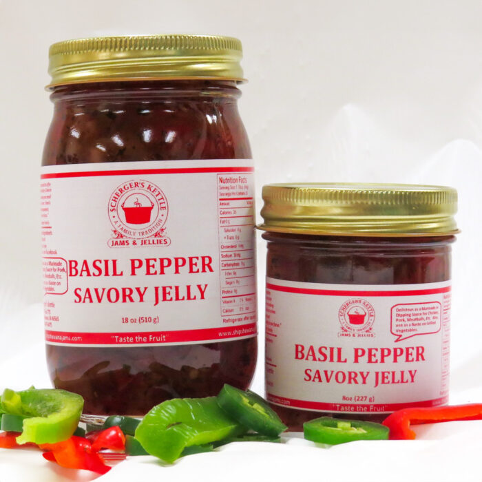 Basil Pepper Savory Jelly from Scherger's Kettle Jams & Jellies