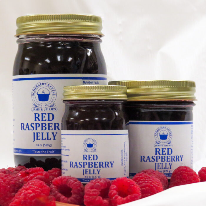 Red Raspberry Jelly from Scherger's Kettle Jams & Jellies